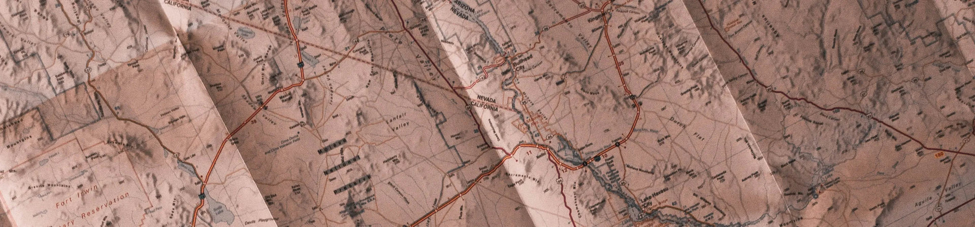 paper map overhead